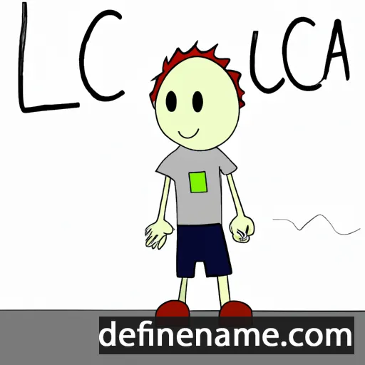 cartoon of the name Luca