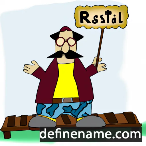 cartoon of the name Rastsislaŭ