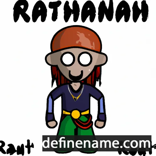 cartoon of the name Rathan