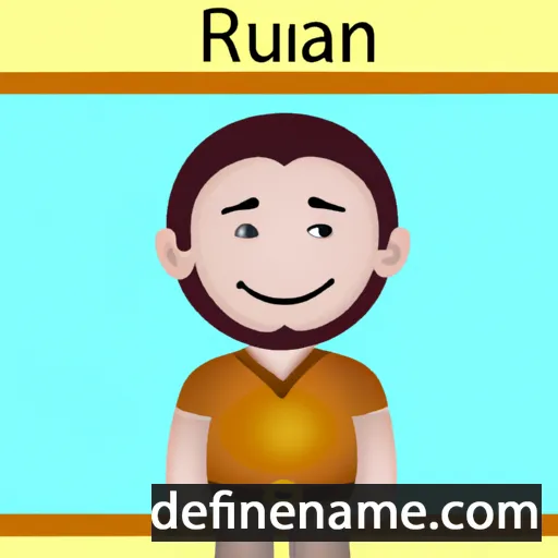 cartoon of the name Rauan