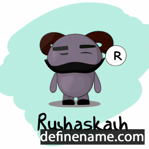 cartoon of the name Raushanbek