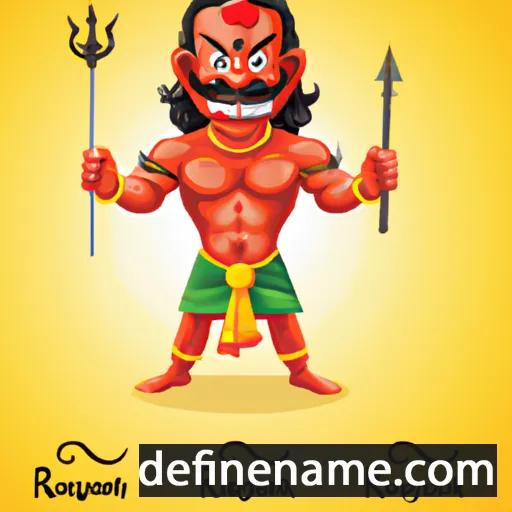 cartoon of the name Ravana