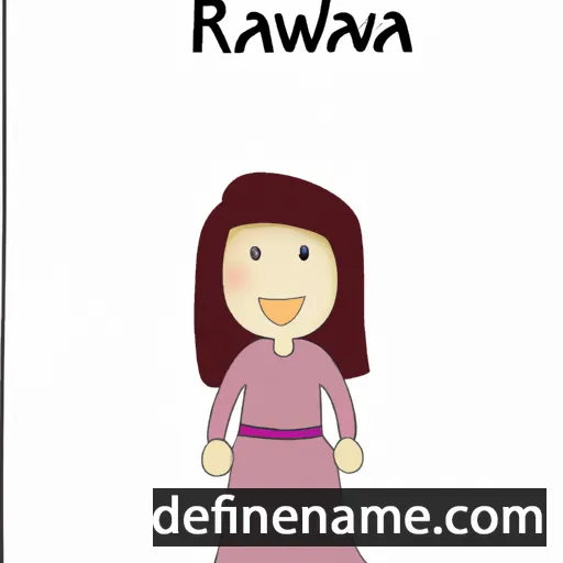 cartoon of the name Rawaa