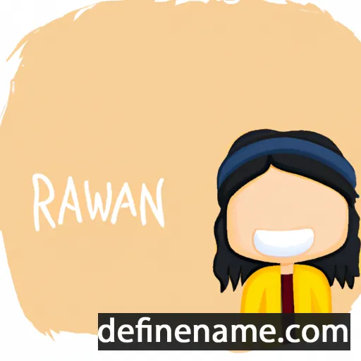 cartoon of the name Rawan