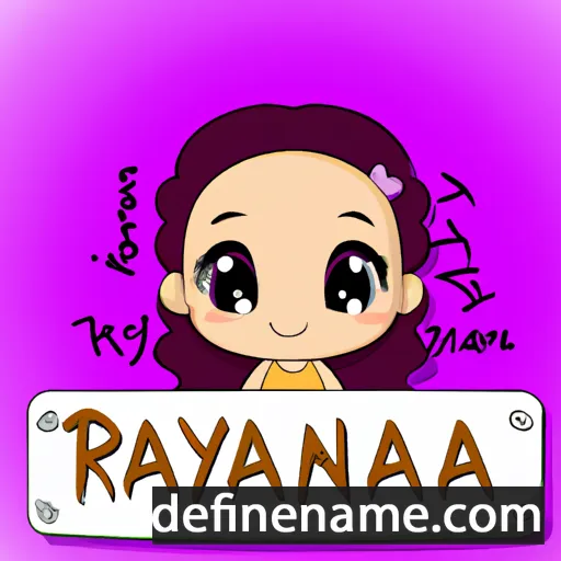 cartoon of the name Rayanna