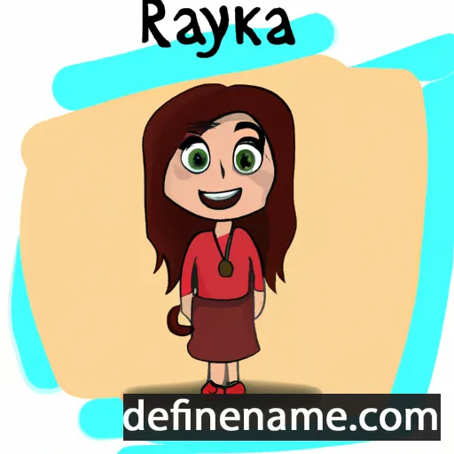 cartoon of the name Rayka