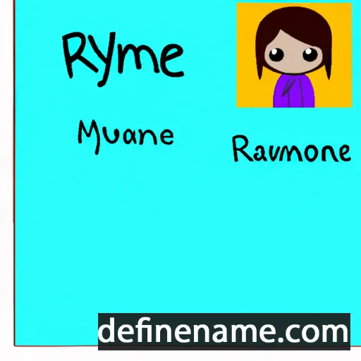 cartoon of the name Rayne