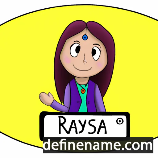 cartoon of the name Raysa