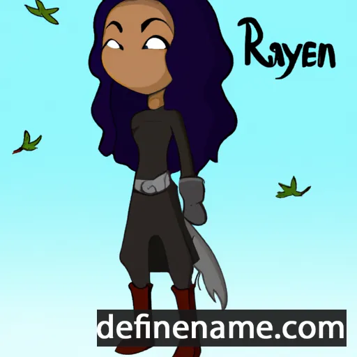 cartoon of the name Rayven