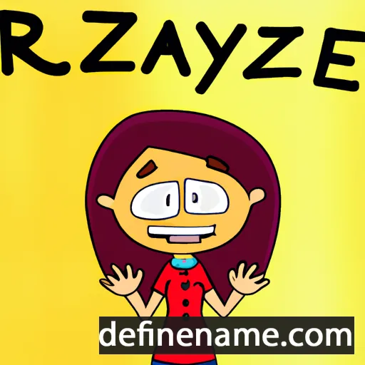 cartoon of the name Raziye