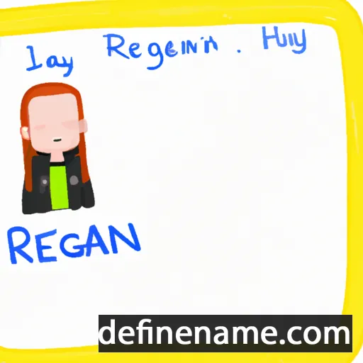 cartoon of the name Reaghan