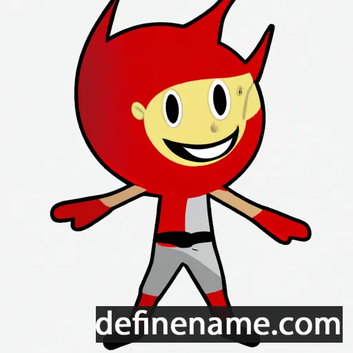 cartoon of the name Redhuan