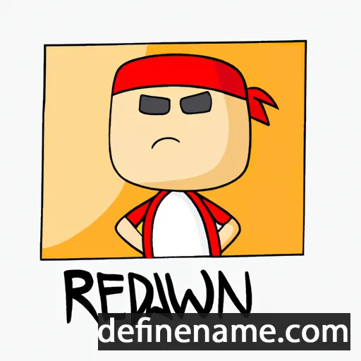 cartoon of the name Redzuwan