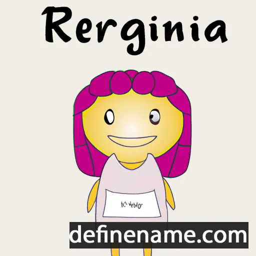 cartoon of the name Regenia