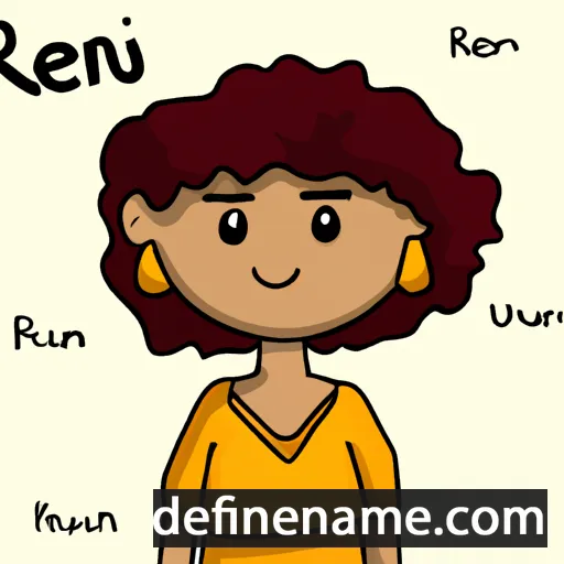 cartoon of the name Renu