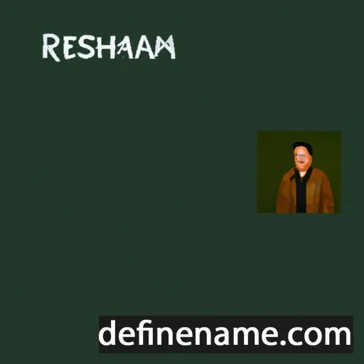 cartoon of the name Resham