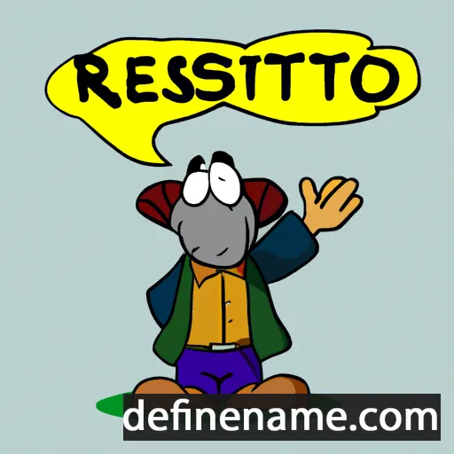 Restituto cartoon