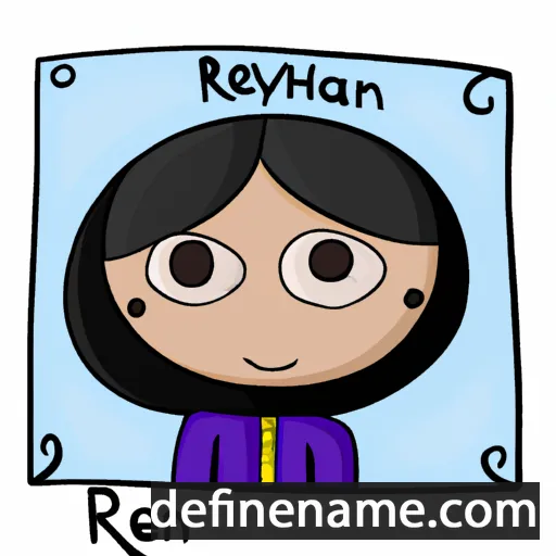 cartoon of the name Reyhaneh