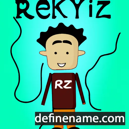 cartoon of the name Rezky