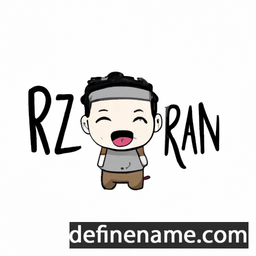 cartoon of the name Rezuan