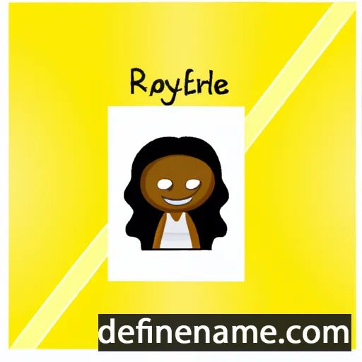 cartoon of the name Rhayelle