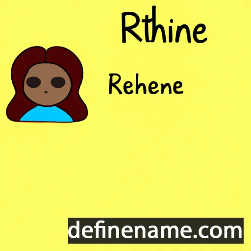 cartoon of the name Rhéane