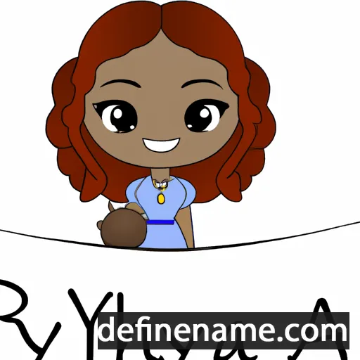 cartoon of the name Rheya