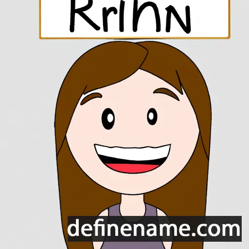 cartoon of the name Rhiain