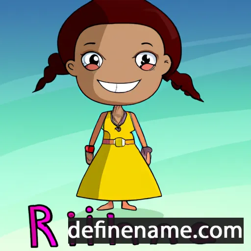 cartoon of the name Rhiana