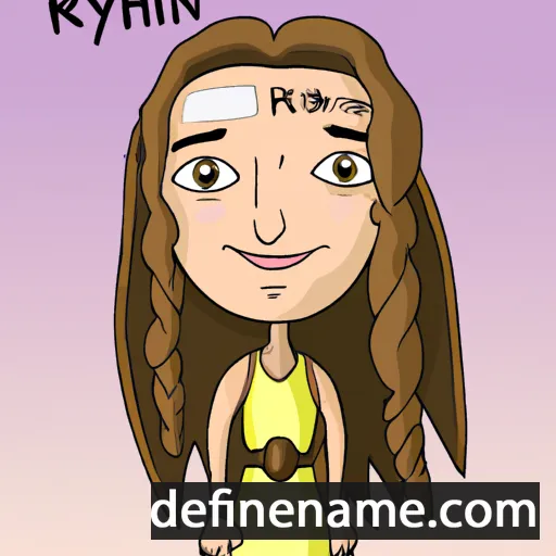 cartoon of the name Rhiann