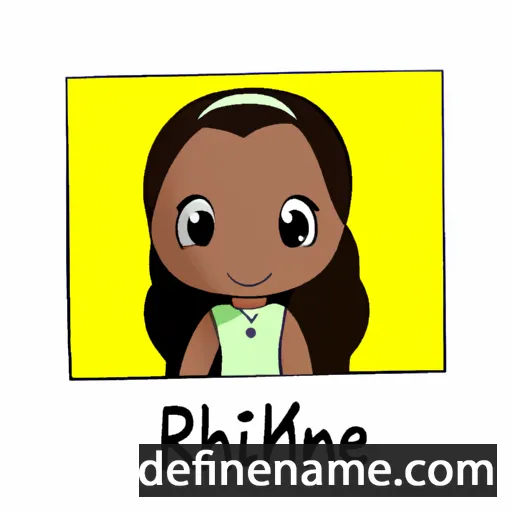 cartoon of the name Rhianne