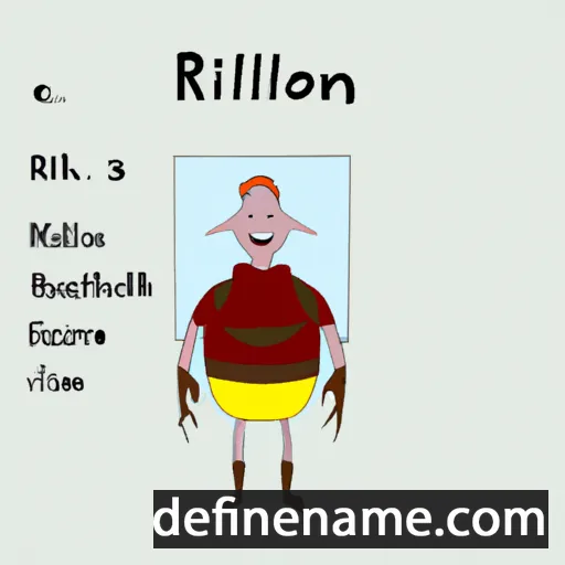 cartoon of the name Rhiwallon