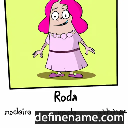 cartoon of the name Rhodora