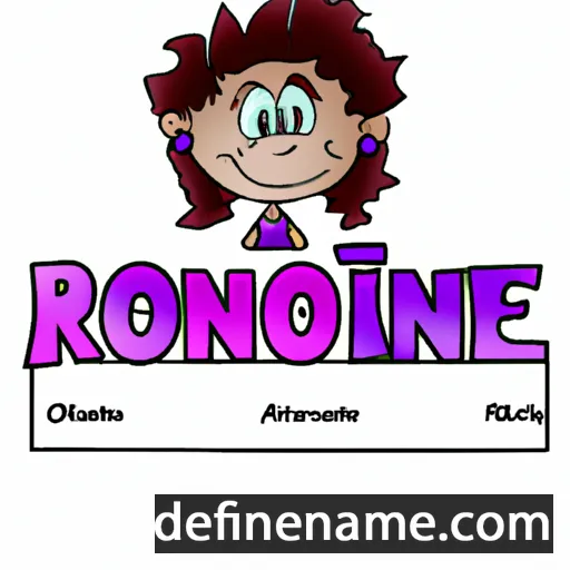 cartoon of the name Rhonnie