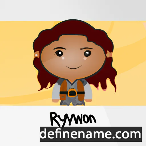 cartoon of the name Rhonwyn