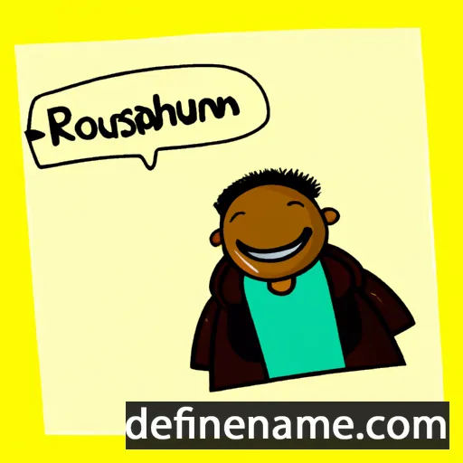 cartoon of the name Rhoshaun