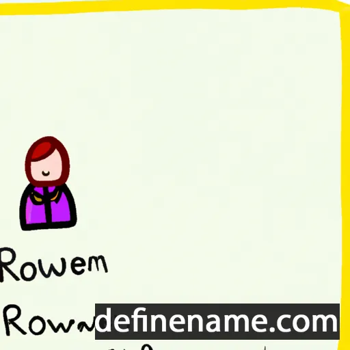 cartoon of the name Rhoswen