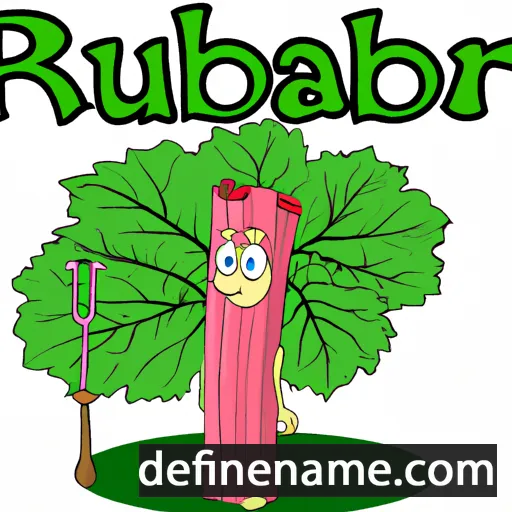 cartoon of the name Rhubarb