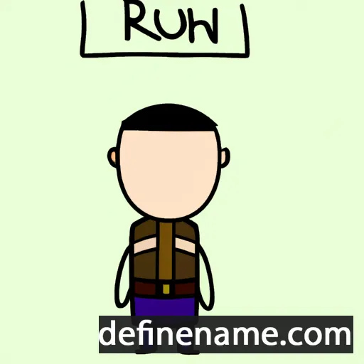 cartoon of the name Rhun