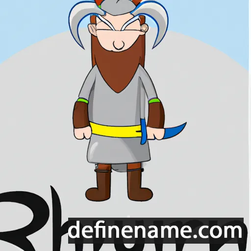 cartoon of the name Rhunar