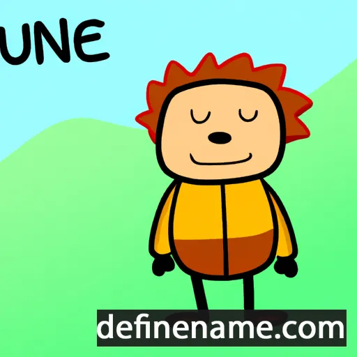 cartoon of the name Rhune