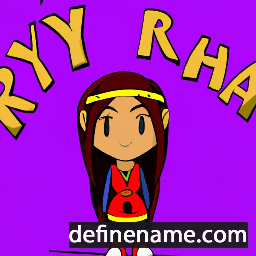 cartoon of the name Rhya