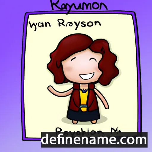 cartoon of the name Rhyannon