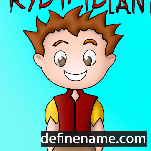 cartoon of the name Rhydian