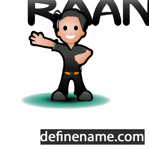 cartoon of the name Riaan