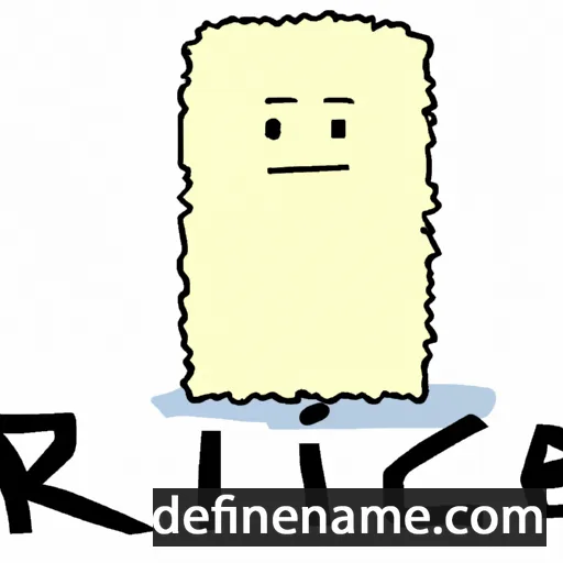 cartoon of the name Rice