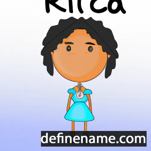 cartoon of the name Ricia