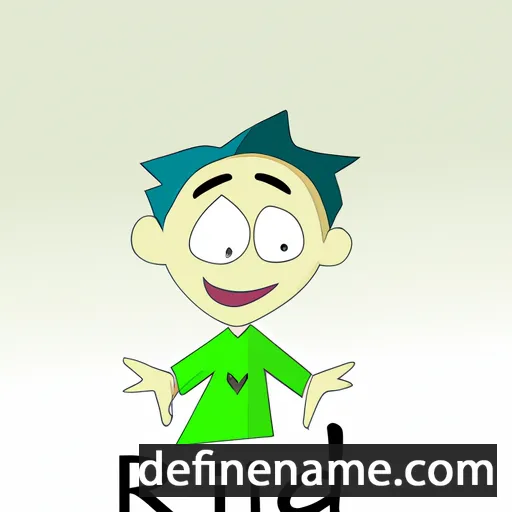 cartoon of the name Riddh