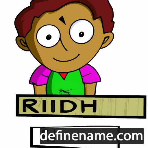 cartoon of the name Riddhi