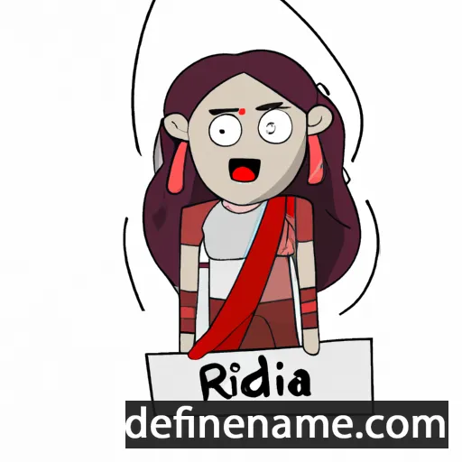 cartoon of the name Riddhida